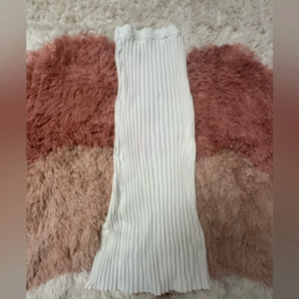 Sincerely Jules Cream Ribbed Knit Pants